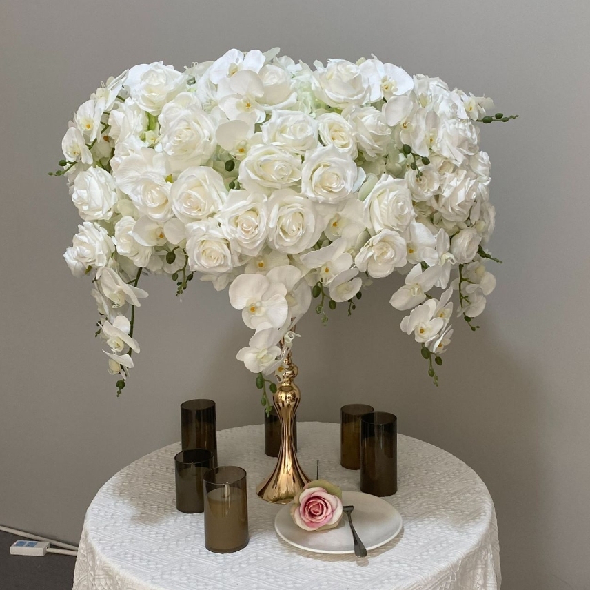 CP-076 Customized Wedding flower ball Silk Artificial Flowers Gate Wedding flower ball Backdrop For Wedding Decoration