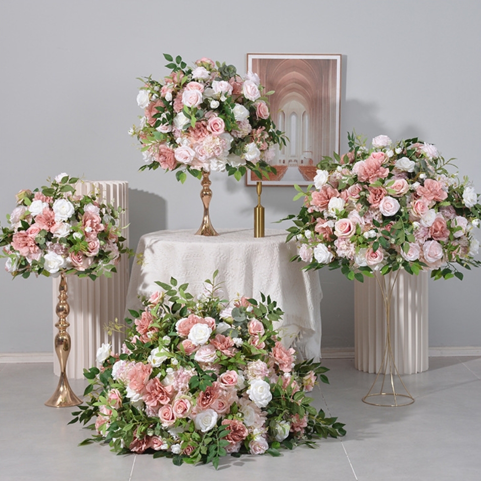 CP-071 Customized Wedding flower ball Silk Artificial Flowers Gate Wedding flower ball Backdrop For Wedding Decoration