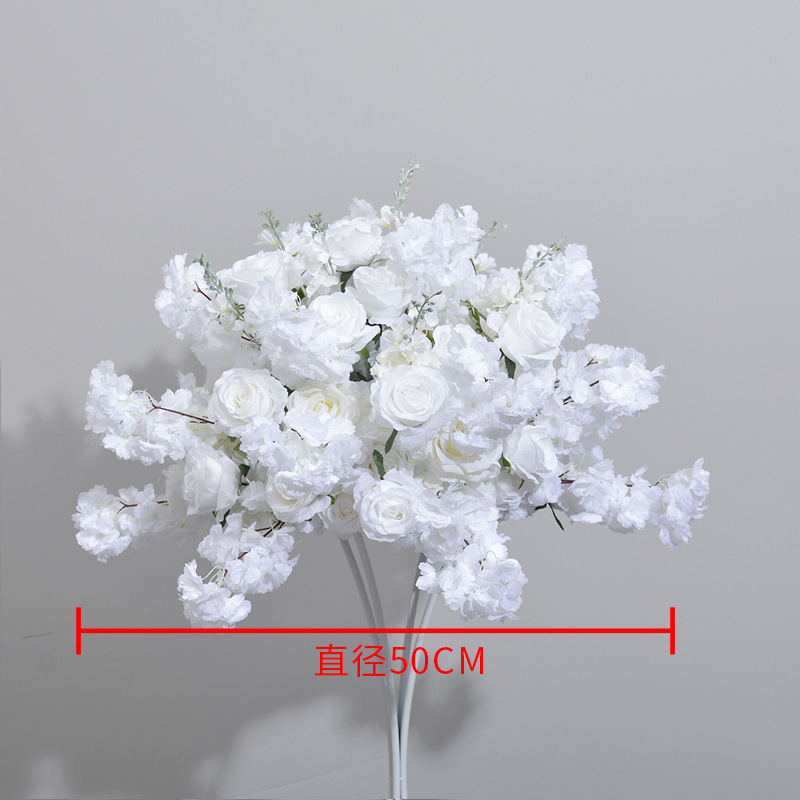 CP-078 Customized Wedding flower ball Silk Artificial Flowers Gate Wedding flower ball Backdrop For Wedding Decoration