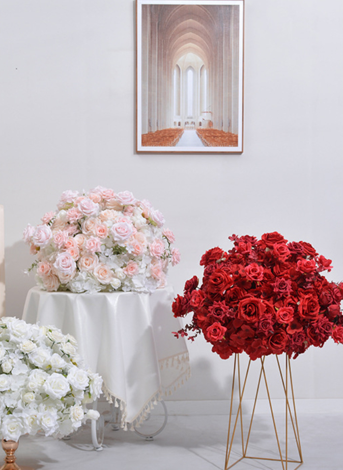 CP-085 Customized Wedding flower ball Silk Artificial Flowers Gate Wedding flower ball Backdrop For Wedding Entrance Decoration