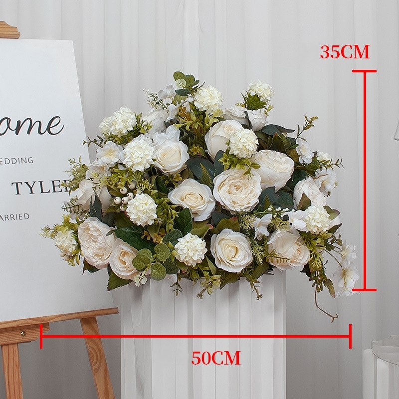 CP-081 Customized Wedding flower ball Silk Artificial Flowers Gate Wedding flower ball Backdrop For Wedding Entrance Decoration
