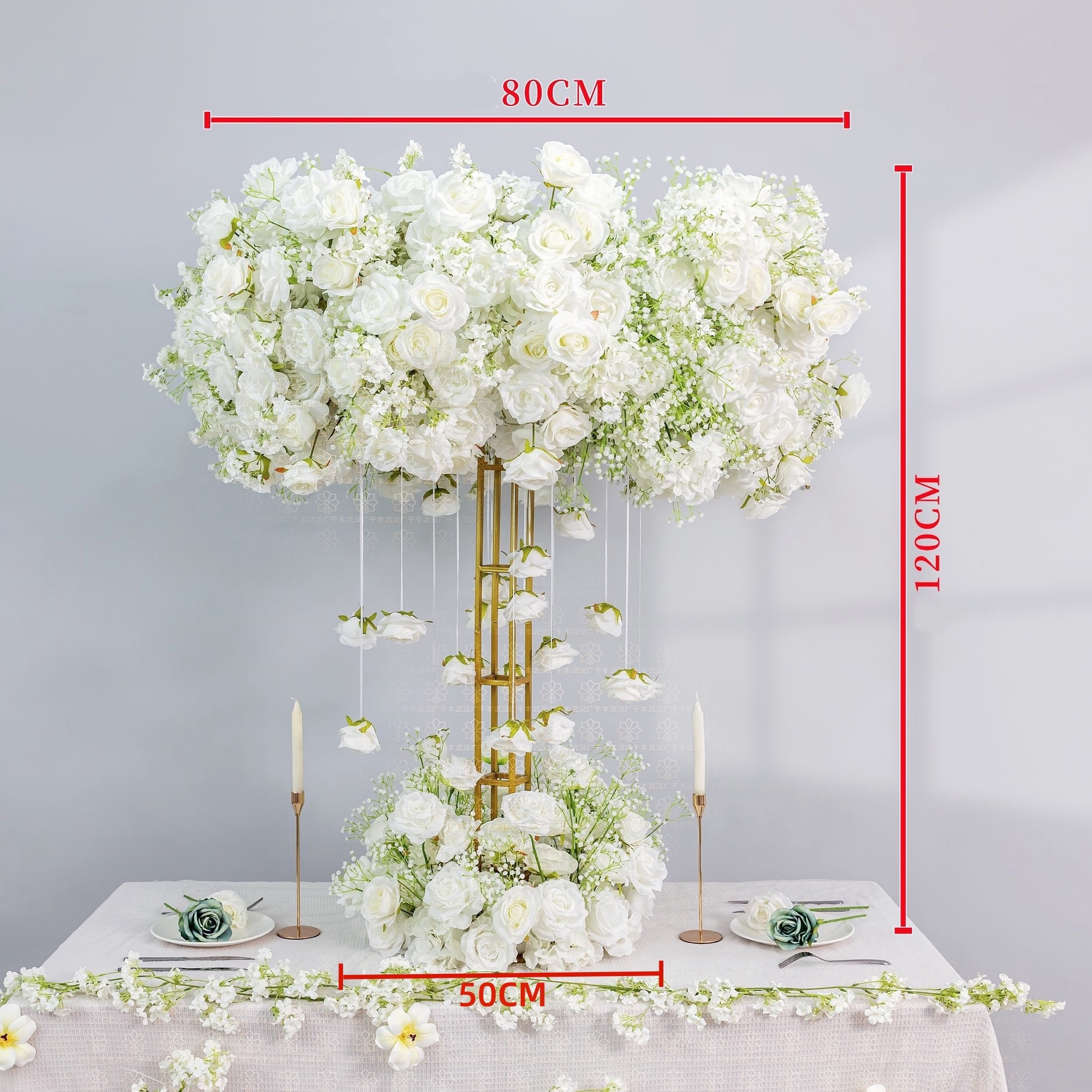 CP-088 Wedding Table Centerpiece Rose Flower ball Wedding Flowers Wedding Arrangement Decoration Customized Flower Ball Table Runner