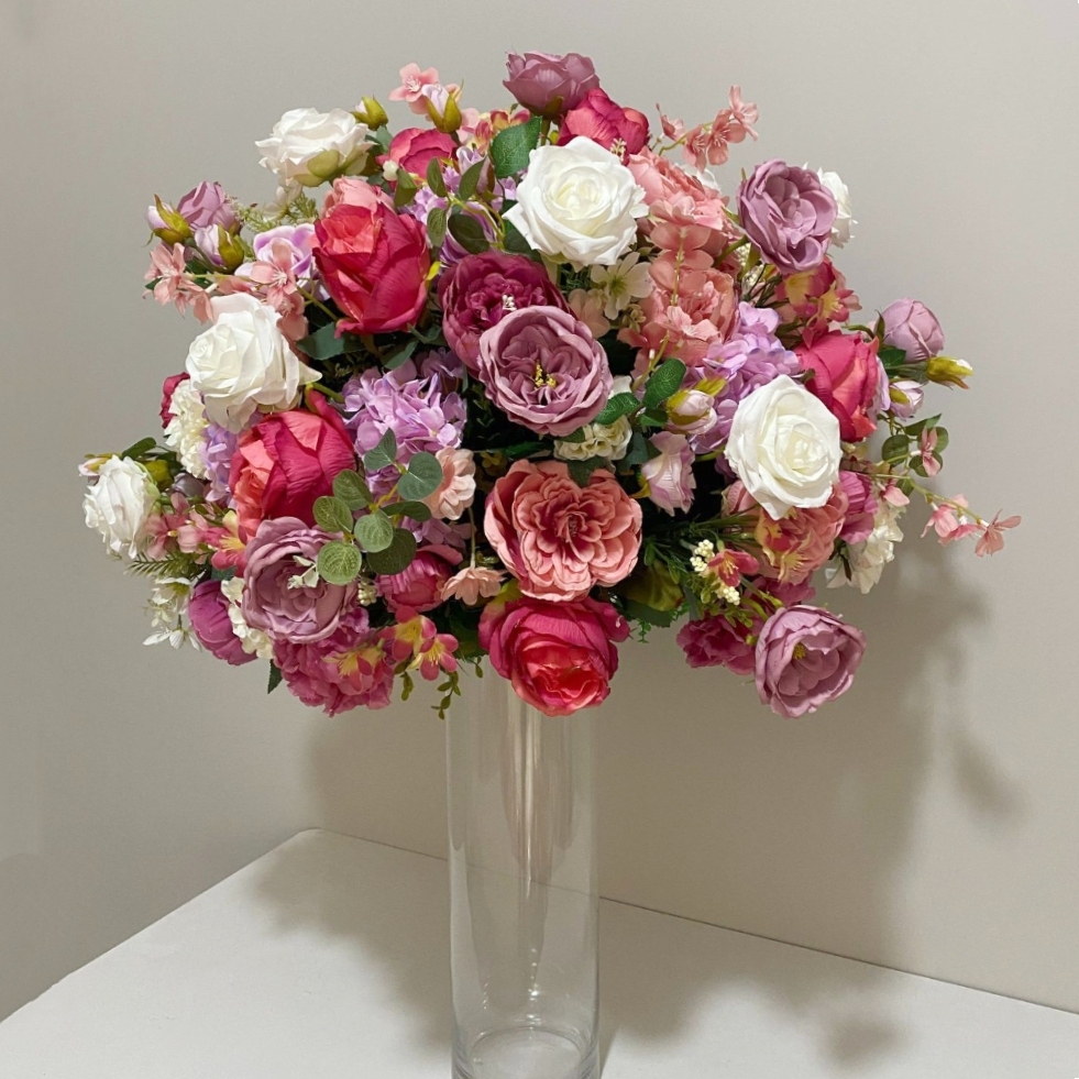 CP-077-5 Customized Wedding flower ball Silk Artificial Flowers Gate Wedding flower ball Backdrop For Wedding Decoration
