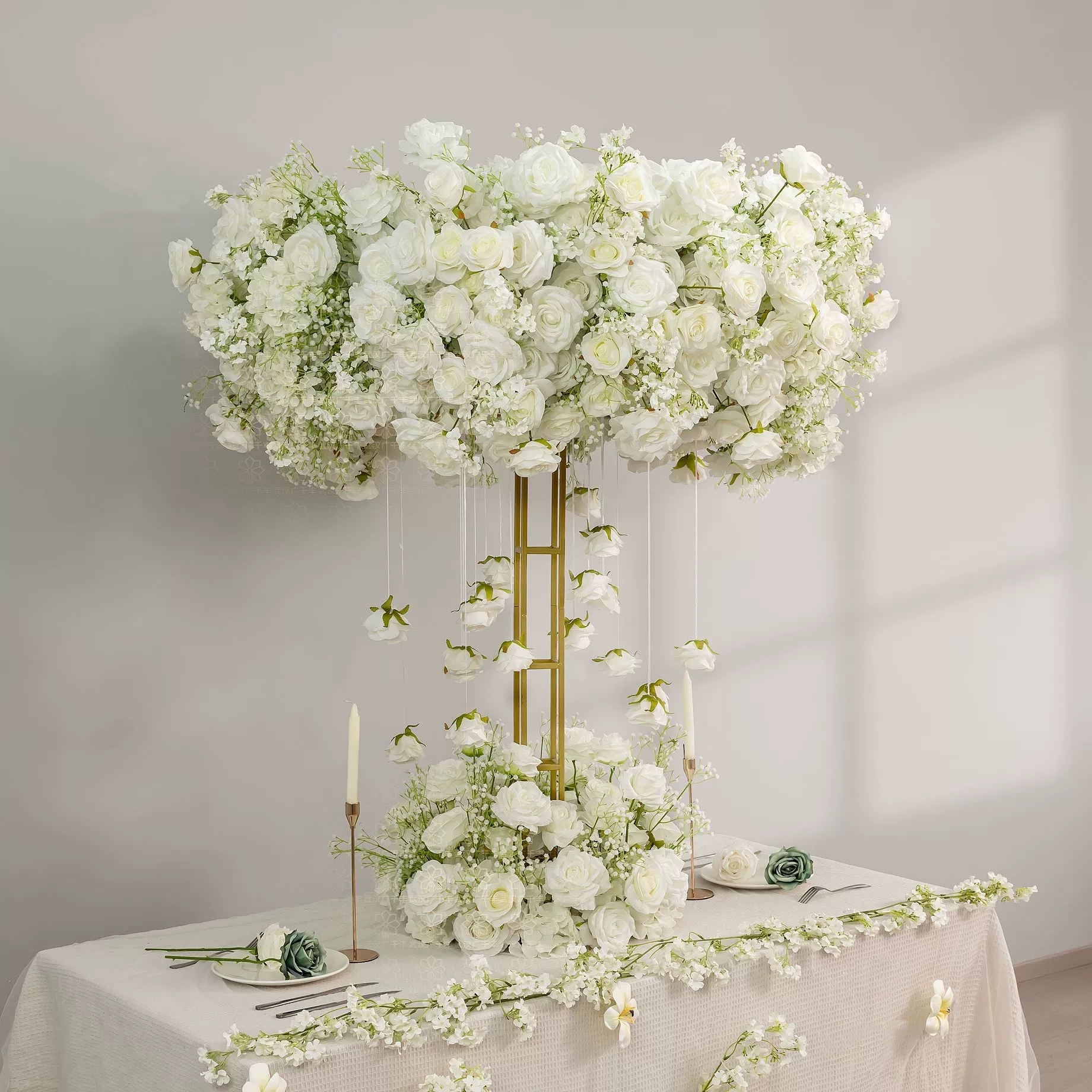 CP-088 Wedding Table Centerpiece Rose Flower ball Wedding Flowers Wedding Arrangement Decoration Customized Flower Ball Table Runner