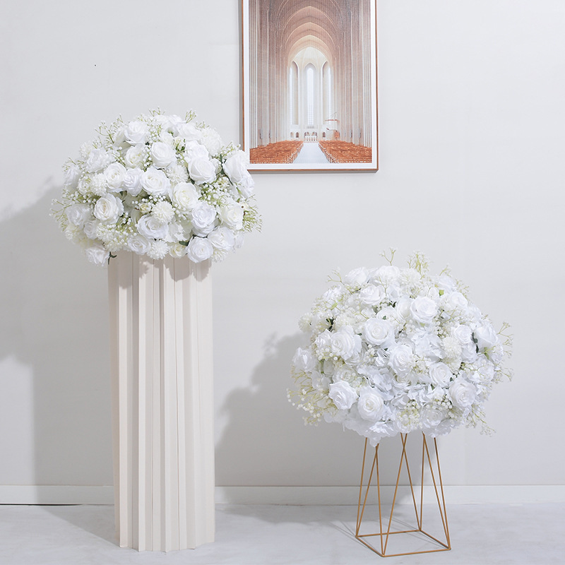 CP-083 Customized Wedding flower ball Silk Artificial Flowers Gate Wedding flower ball Backdrop For Wedding Entrance Decoration