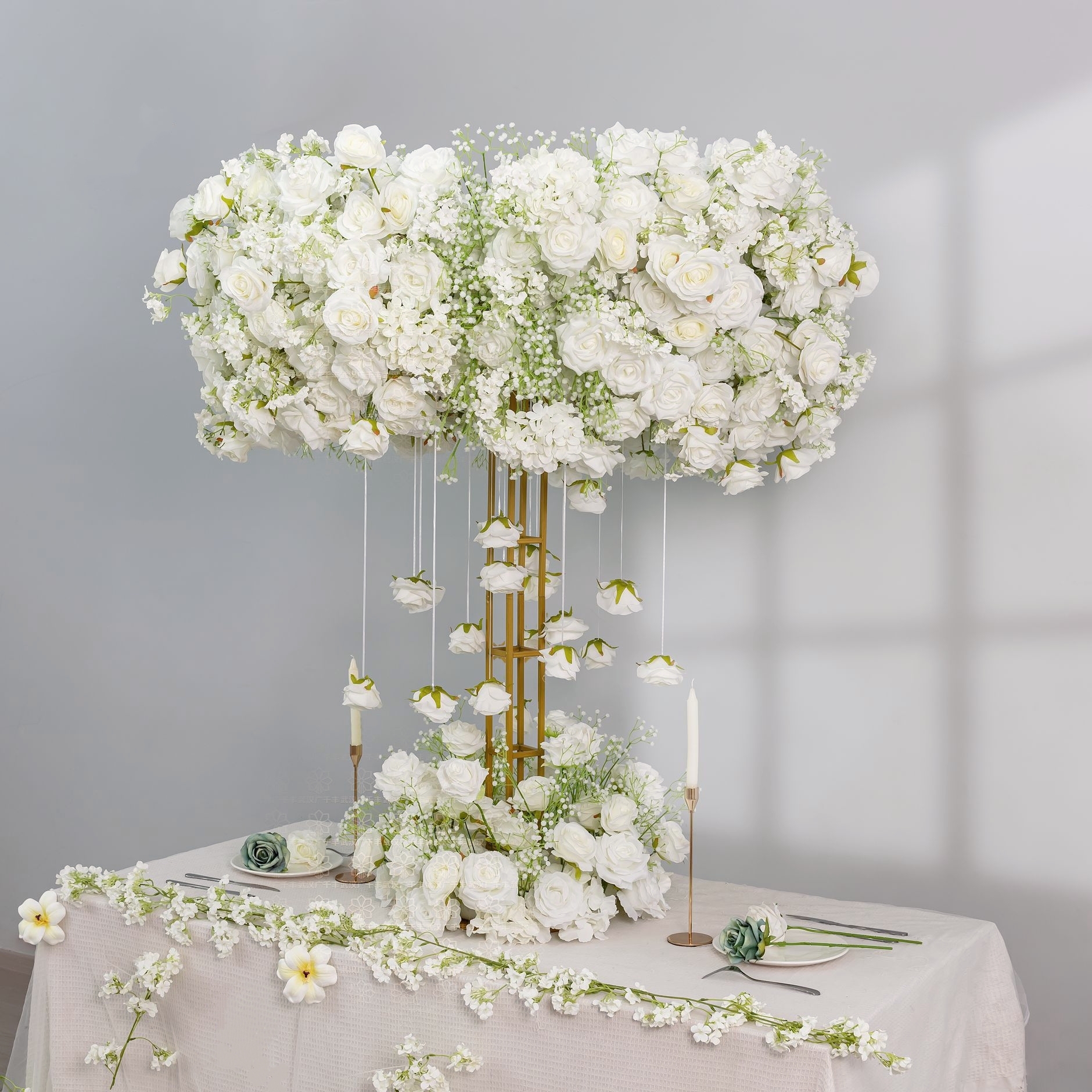 CP-088 Wedding Table Centerpiece Rose Flower ball Wedding Flowers Wedding Arrangement Decoration Customized Flower Ball Table Runner