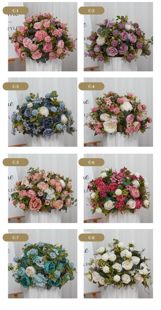 CP-081 Customized Wedding flower ball Silk Artificial Flowers Gate Wedding flower ball Backdrop For Wedding Entrance Decoration