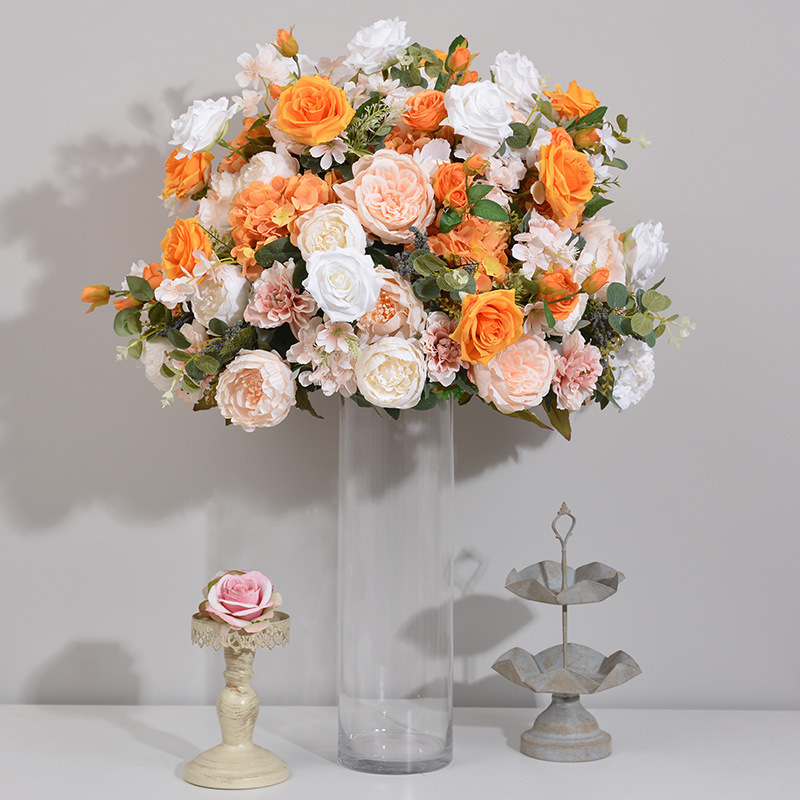 CP-077-4 Customized Wedding flower ball Silk Artificial Flowers Gate Wedding flower ball Backdrop For Wedding Decoration