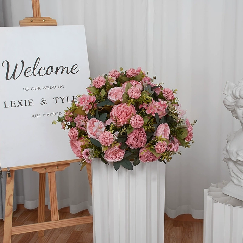 CP-081 Customized Wedding flower ball Silk Artificial Flowers Gate Wedding flower ball Backdrop For Wedding Entrance Decoration