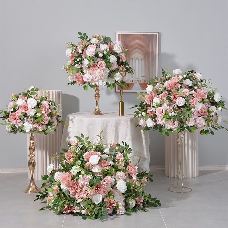 CP-071 Customized Wedding flower ball Silk Artificial Flowers Gate Wedding flower ball Backdrop For Wedding Decoration