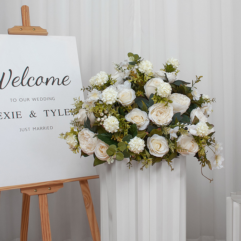 CP-081 Customized Wedding flower ball Silk Artificial Flowers Gate Wedding flower ball Backdrop For Wedding Entrance Decoration