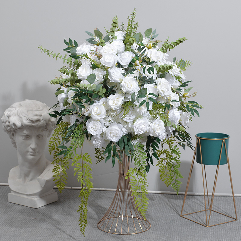 CP-082 Customized Wedding flower ball Silk Artificial Flowers Gate Wedding flower ball Backdrop For Wedding Entrance Decoration