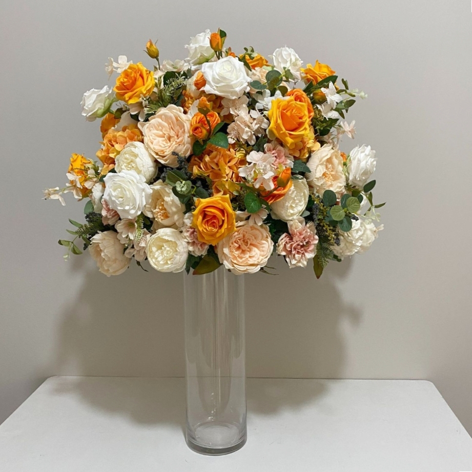 CP-077-4 Customized Wedding flower ball Silk Artificial Flowers Gate Wedding flower ball Backdrop For Wedding Decoration