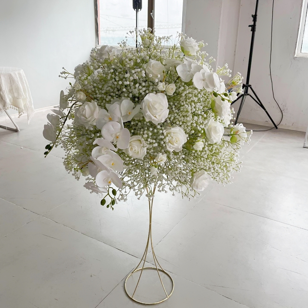 CP-070-1 Customized Babysbreath Wedding flower ball Silk Artificial Flowers Gate Wedding flower ball Backdrop For Wedding Decoration