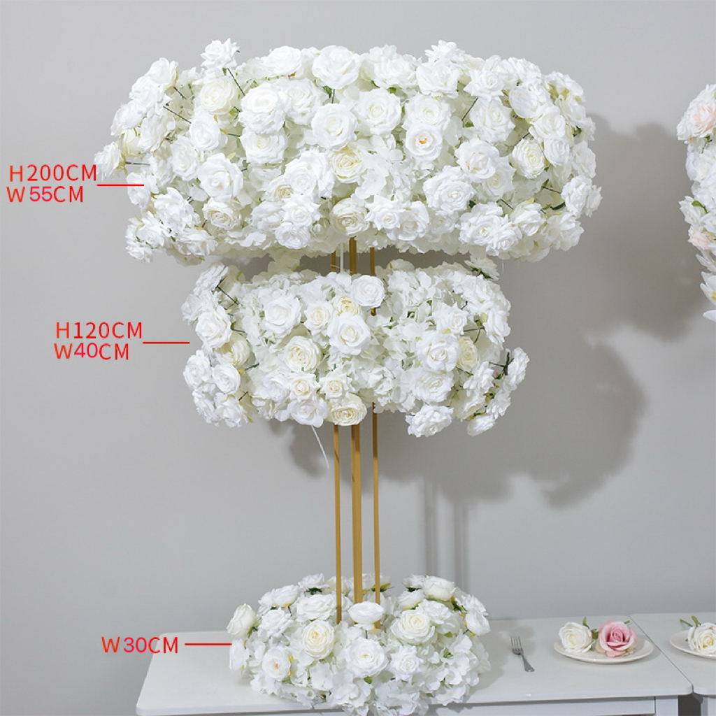 CP-090 Wedding Table Centerpiece Rose Flower ball Wedding Flowers Wedding Arrangement Decoration Customized Flower Ball Table Runner