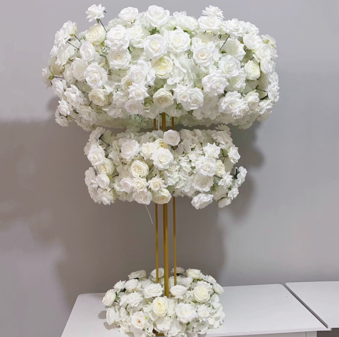 CP-090 Wedding Table Centerpiece Rose Flower ball Wedding Flowers Wedding Arrangement Decoration Customized Flower Ball Table Runner