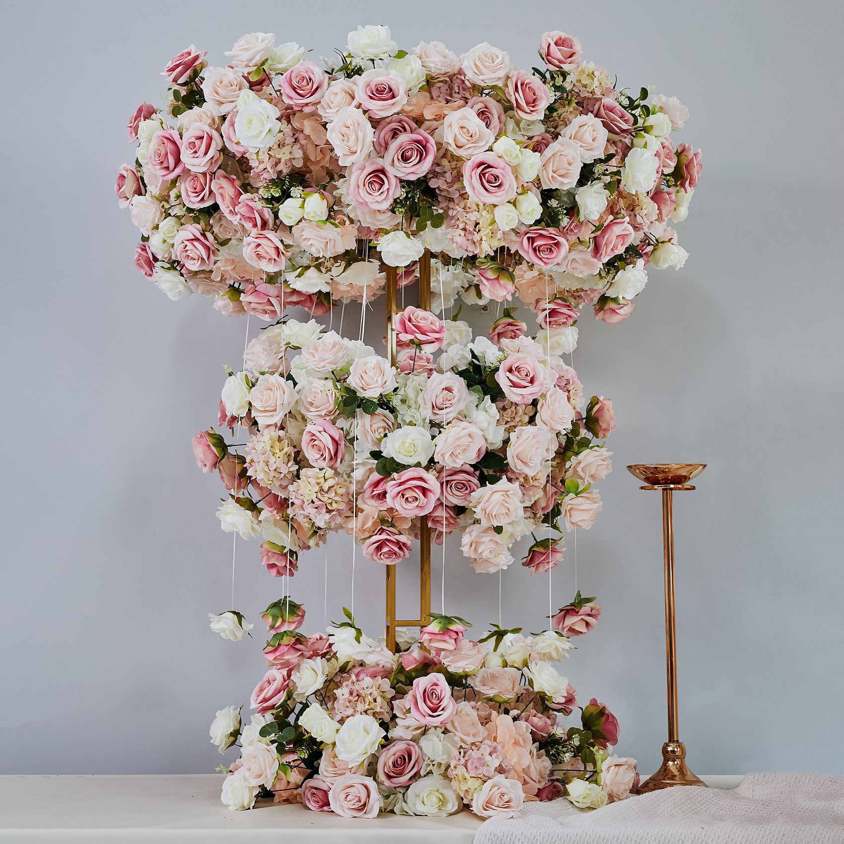 CP-093 Wedding Table Centerpiece Rose Flower ball Wedding Flowers Wedding Arrangement Decoration Customized Flower Ball Table Runner