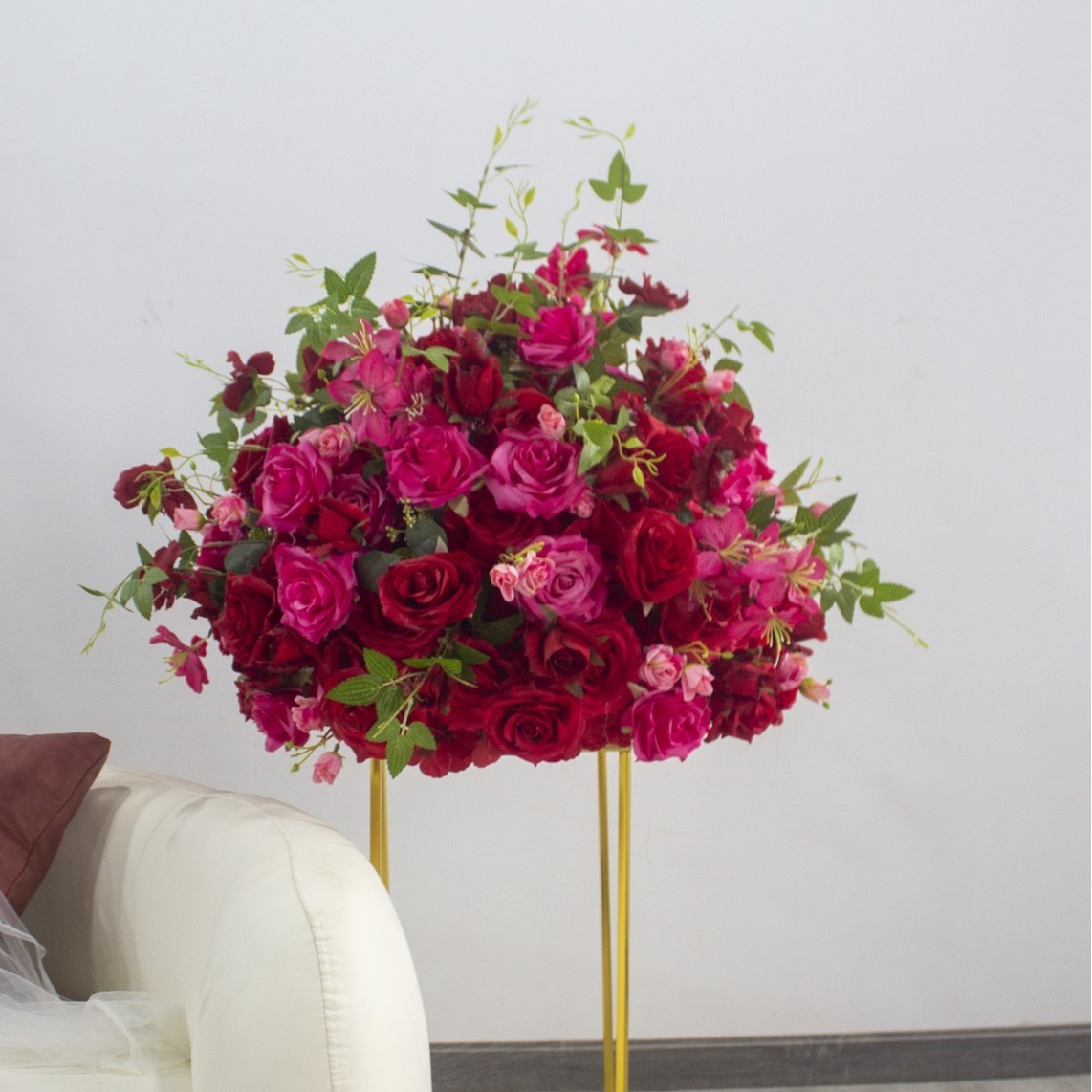 CP-094 Wedding Table Centerpiece Rose Flower ball Wedding Flowers Wedding Arrangement Decoration Customized Flower Ball Table Runner