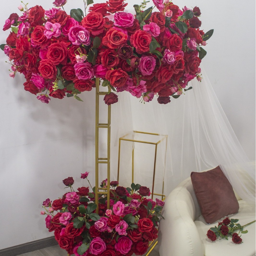 CP-094 Wedding Table Centerpiece Rose Flower ball Wedding Flowers Wedding Arrangement Decoration Customized Flower Ball Table Runner