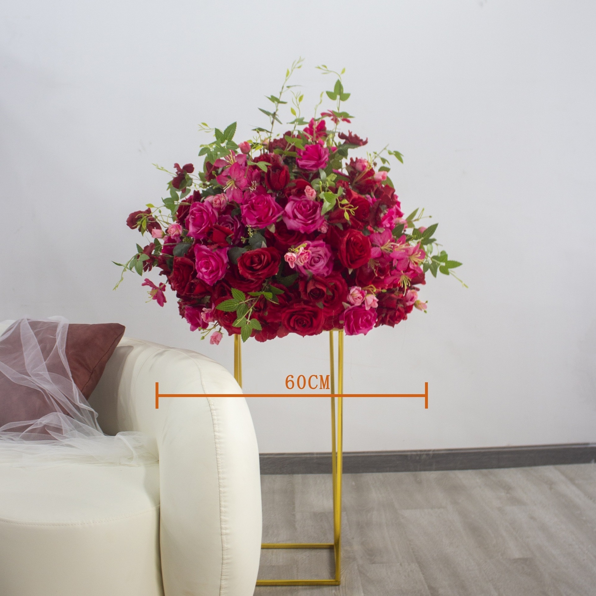 CP-094 Wedding Table Centerpiece Rose Flower ball Wedding Flowers Wedding Arrangement Decoration Customized Flower Ball Table Runner