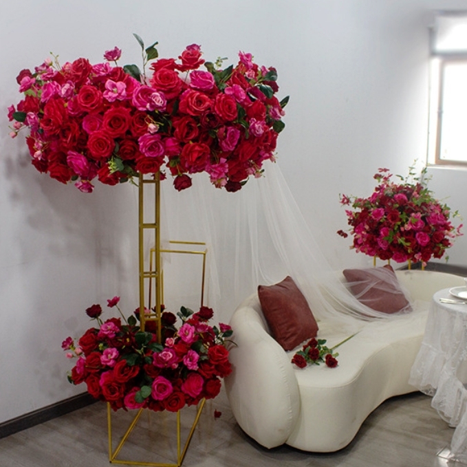 CP-094 Wedding Table Centerpiece Rose Flower ball Wedding Flowers Wedding Arrangement Decoration Customized Flower Ball Table Runner