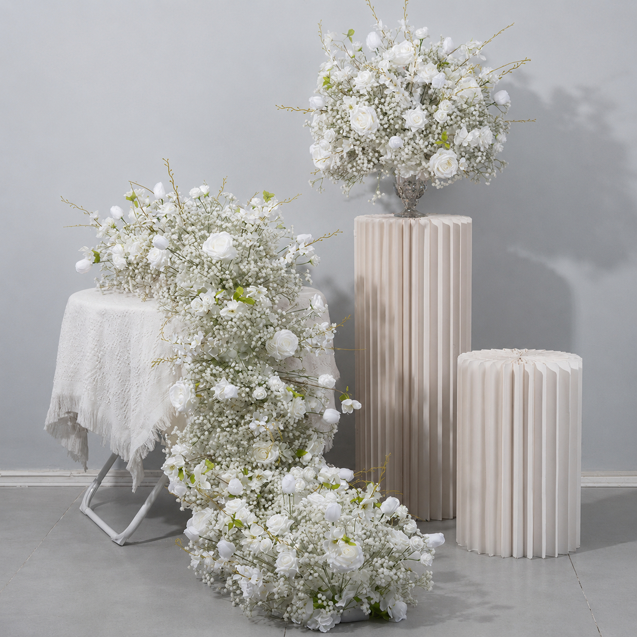 RN-038 Wedding Table Centerpiece Rose Flower ball Wedding Flowers Wedding Arrangement Decoration Customized Flower Ball Table Runner