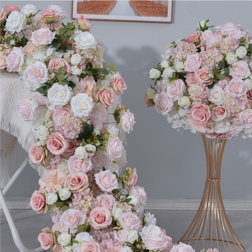 RN-026 Wedding Table Centerpiece Rose Flower ball Wedding Flowers Wedding Arrangement Decoration Customized Flower Ball Table Runner