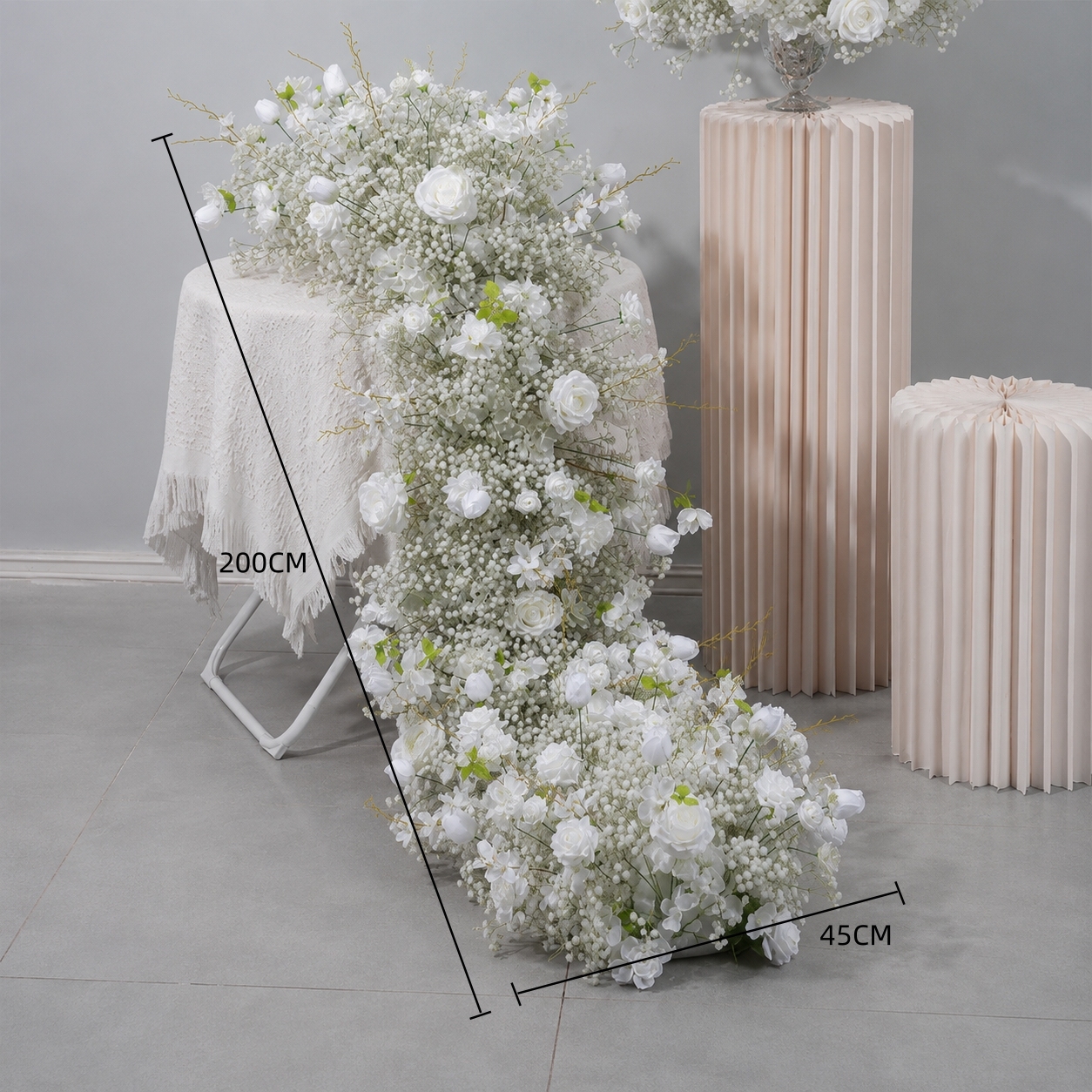 RN-038 Wedding Table Centerpiece Rose Flower ball Wedding Flowers Wedding Arrangement Decoration Customized Flower Ball Table Runner
