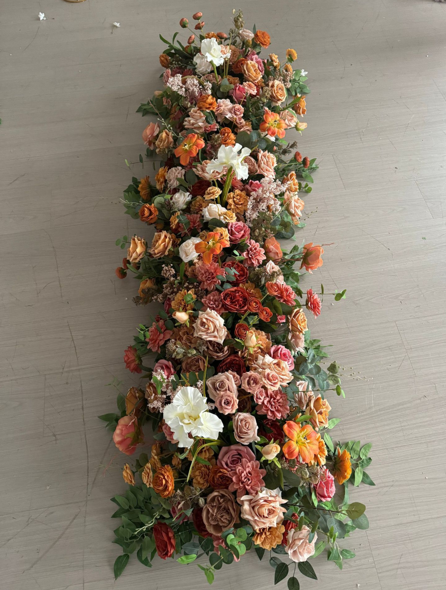 RN-032 Wedding Table Centerpiece Rose Flower ball Wedding Flowers Wedding Arrangement Decoration Customized Flower Ball Table Runner