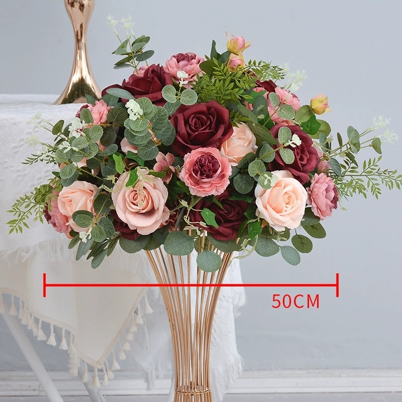 RN-040 Wedding Table Centerpiece Rose Flower ball Wedding Flowers Wedding Arrangement Decoration Customized Flower Ball Table Runner