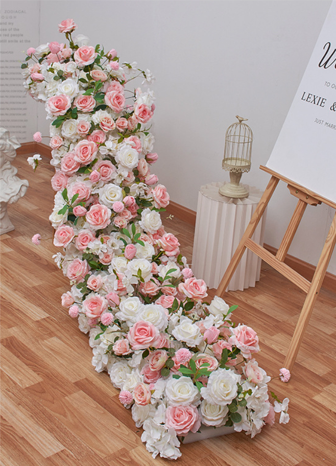 RN-031-1 Wedding Table Centerpiece Rose Flower ball Wedding Flowers Wedding Arrangement Decoration Customized Flower Ball Table Runner