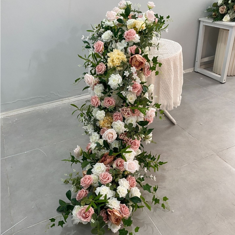 RN-027 Wedding Table Centerpiece Rose Flower ball Wedding Flowers Wedding Arrangement Decoration Customized Flower Ball Table Runner