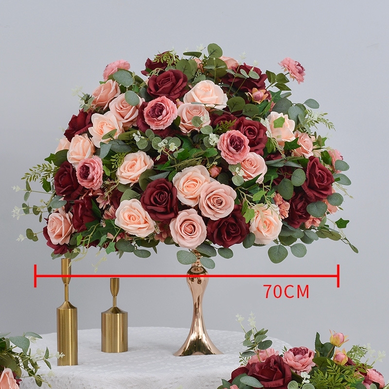 RN-040 Wedding Table Centerpiece Rose Flower ball Wedding Flowers Wedding Arrangement Decoration Customized Flower Ball Table Runner
