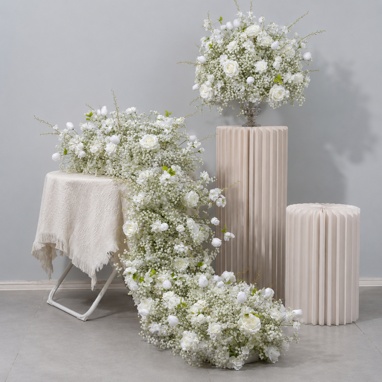 RN-038 Wedding Table Centerpiece Rose Flower ball Wedding Flowers Wedding Arrangement Decoration Customized Flower Ball Table Runner