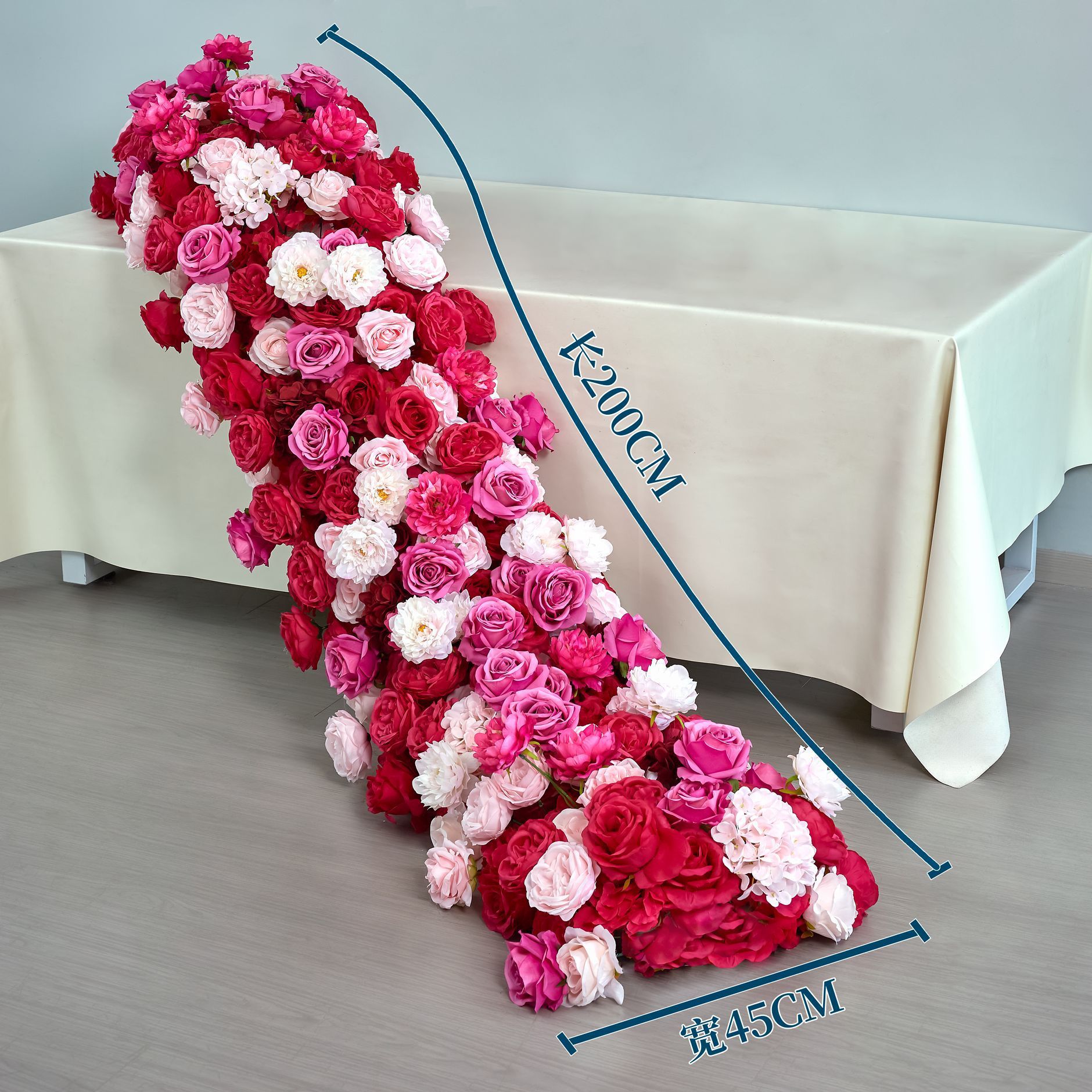 RN-033 Wedding Table Centerpiece Rose Flower ball Wedding Flowers Wedding Arrangement Decoration Customized Flower Ball Table Runner