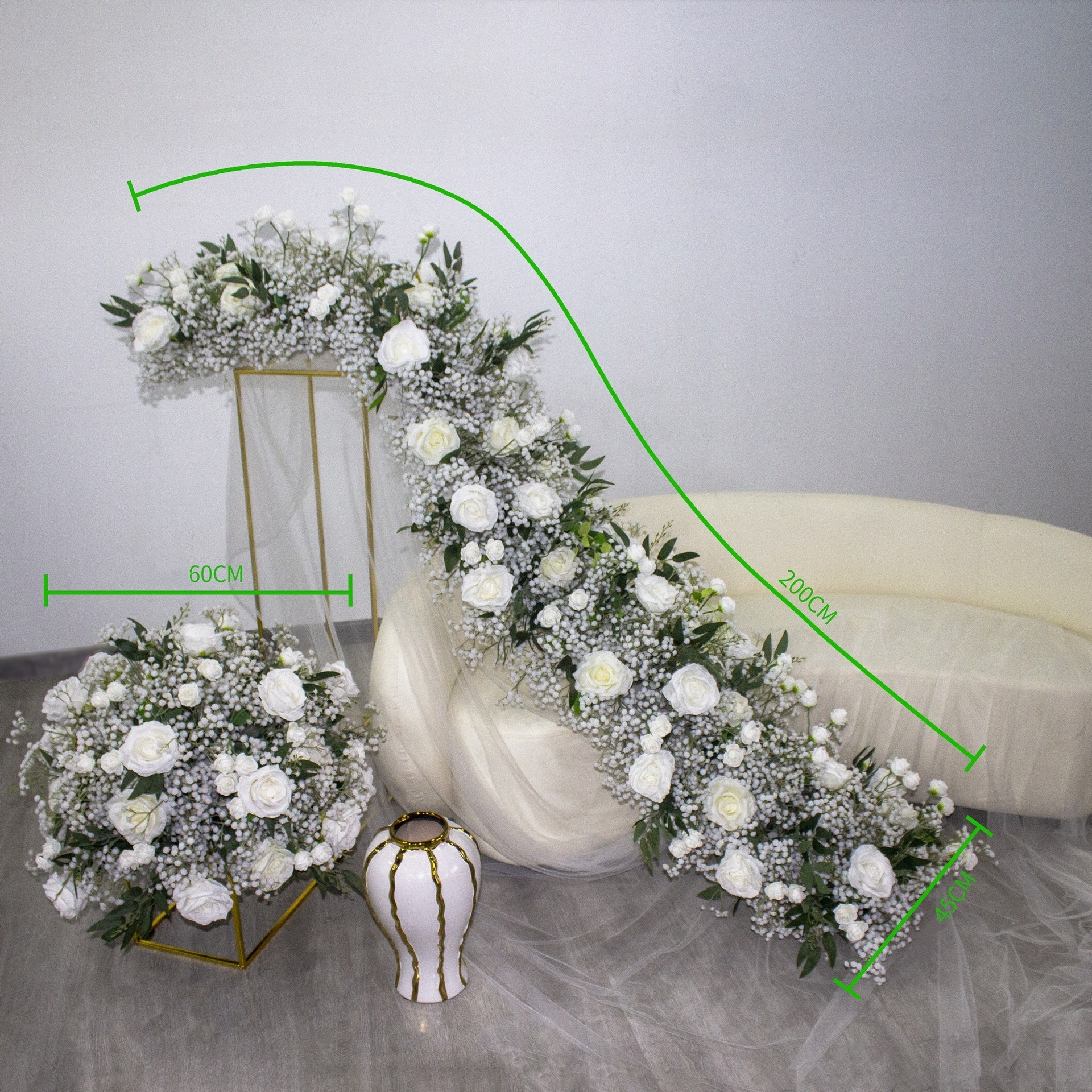 RN-035 Wedding Table Centerpiece Rose Flower ball Wedding Flowers Wedding Arrangement Decoration Customized Flower Ball Table Runner