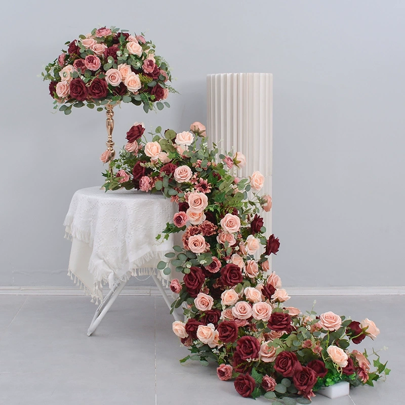 RN-040 Wedding Table Centerpiece Rose Flower ball Wedding Flowers Wedding Arrangement Decoration Customized Flower Ball Table Runner