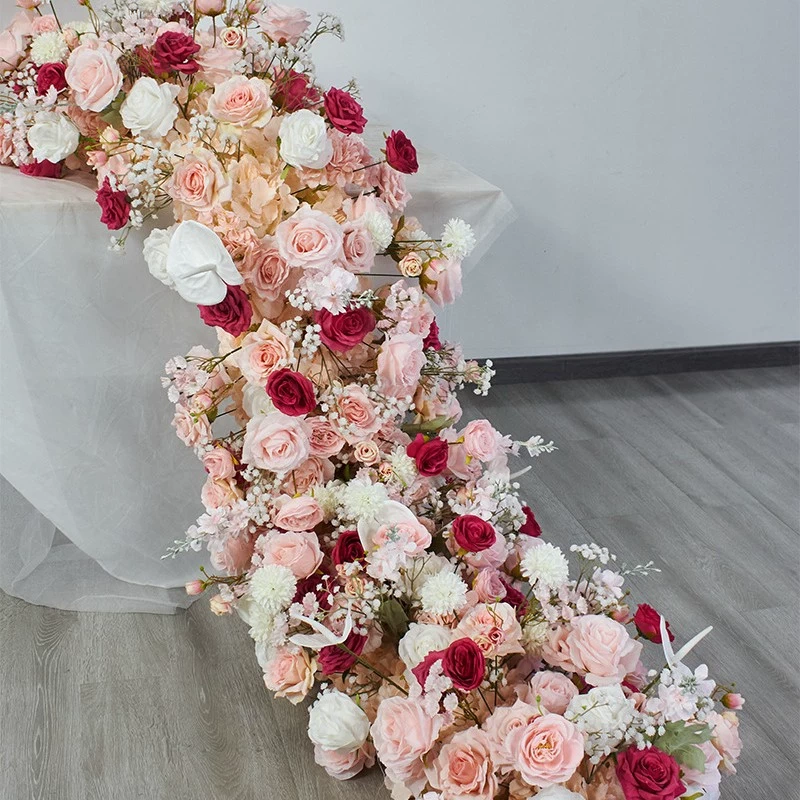 RN-036 Wedding Table Centerpiece Rose Flower ball Wedding Flowers Wedding Arrangement Decoration Customized Flower Ball Table Runner