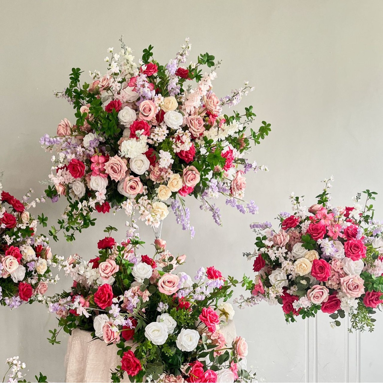 RN-037 Wedding Table Centerpiece Rose Flower ball Wedding Flowers Wedding Arrangement Decoration Customized Flower Ball Table Runner