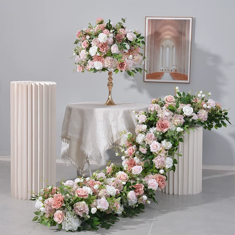 RN-039 Wedding Table Centerpiece Rose Flower ball Wedding Flowers Wedding Arrangement Decoration Customized Flower Ball Table Runner