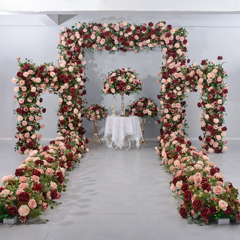 RN-040 Wedding Table Centerpiece Rose Flower ball Wedding Flowers Wedding Arrangement Decoration Customized Flower Ball Table Runner