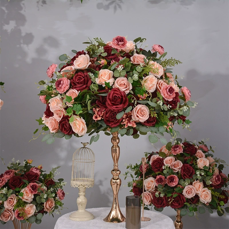 RN-040 Wedding Table Centerpiece Rose Flower ball Wedding Flowers Wedding Arrangement Decoration Customized Flower Ball Table Runner