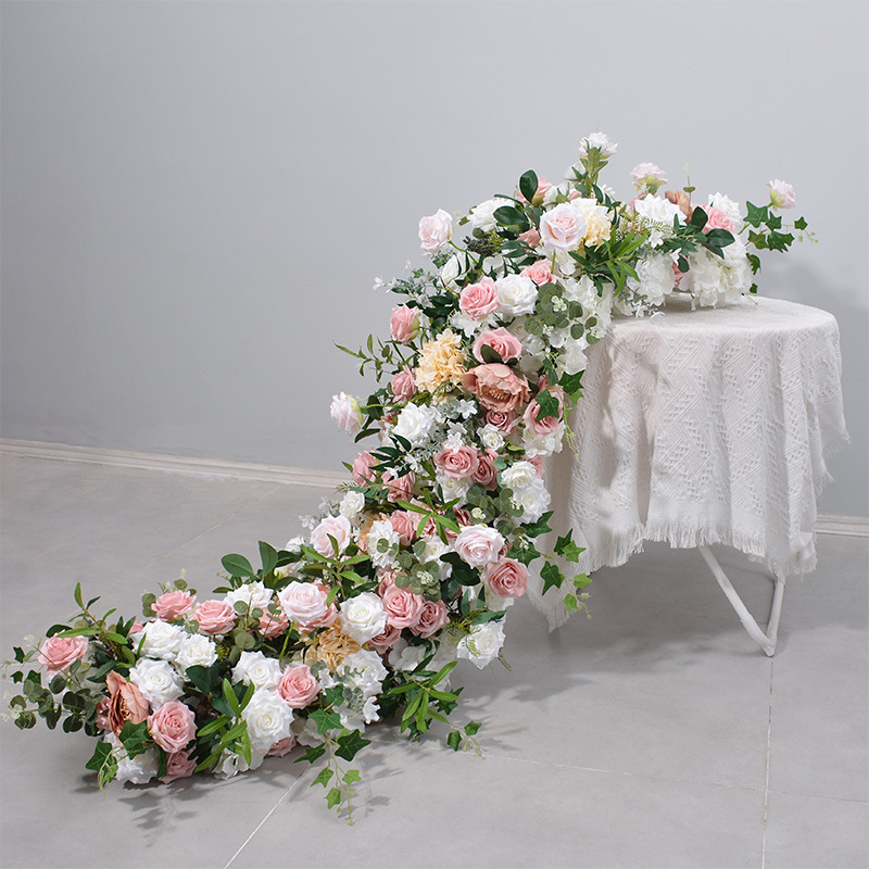 RN-027 Wedding Table Centerpiece Rose Flower ball Wedding Flowers Wedding Arrangement Decoration Customized Flower Ball Table Runner