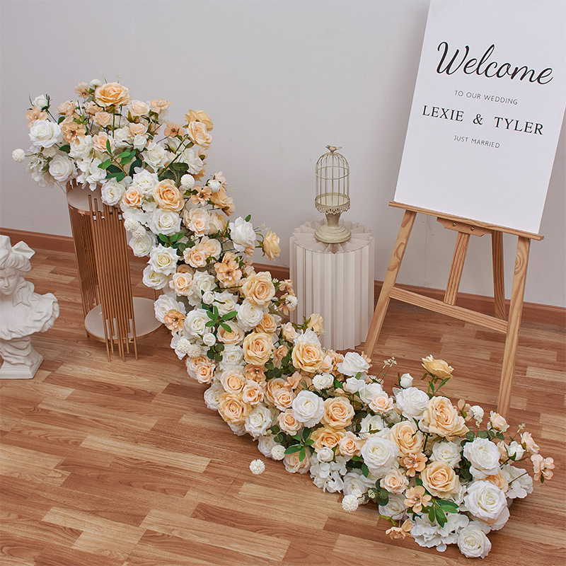 RN-031-1 Wedding Table Centerpiece Rose Flower ball Wedding Flowers Wedding Arrangement Decoration Customized Flower Ball Table Runner