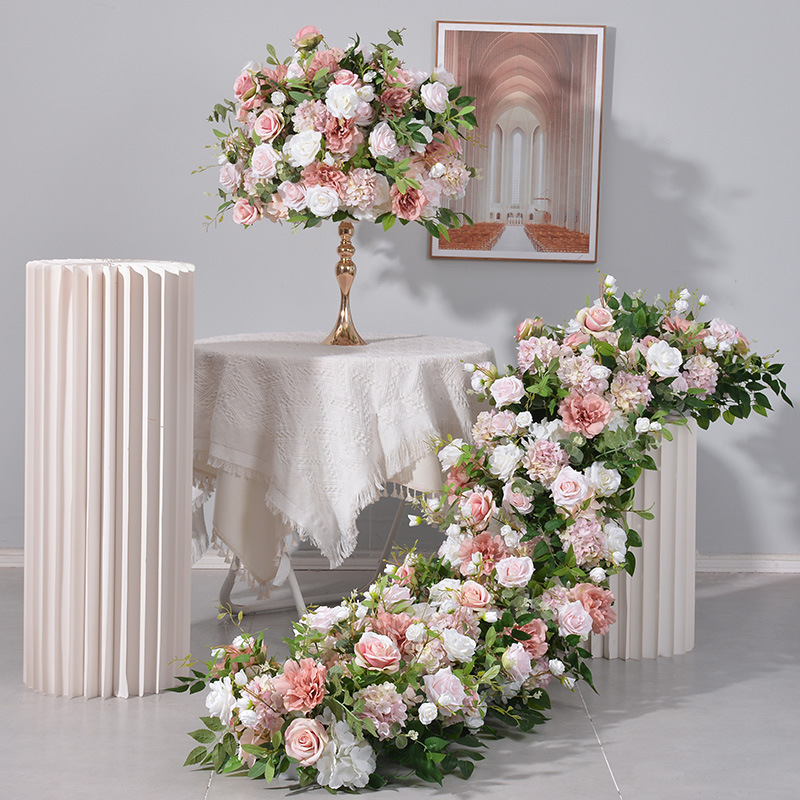 RN-039 Wedding Table Centerpiece Rose Flower ball Wedding Flowers Wedding Arrangement Decoration Customized Flower Ball Table Runner