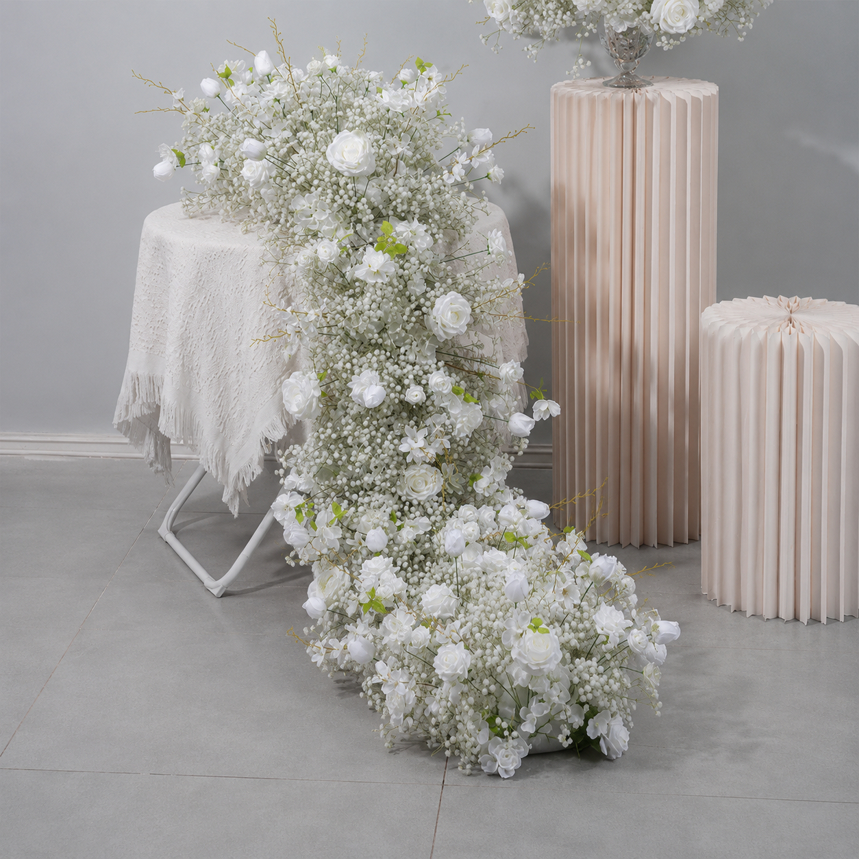 RN-038 Wedding Table Centerpiece Rose Flower ball Wedding Flowers Wedding Arrangement Decoration Customized Flower Ball Table Runner