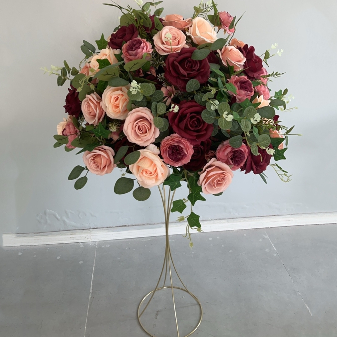 RN-040 Wedding Table Centerpiece Rose Flower ball Wedding Flowers Wedding Arrangement Decoration Customized Flower Ball Table Runner