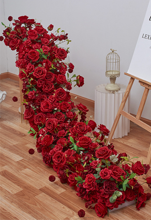 RN-031-1 Wedding Table Centerpiece Rose Flower ball Wedding Flowers Wedding Arrangement Decoration Customized Flower Ball Table Runner