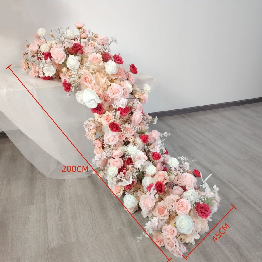 RN-036 Wedding Table Centerpiece Rose Flower ball Wedding Flowers Wedding Arrangement Decoration Customized Flower Ball Table Runner