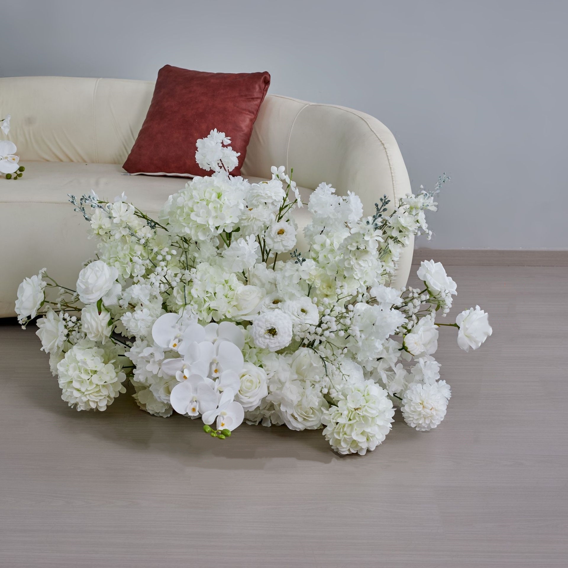 RN-034-1 Wedding Table Centerpiece Rose Flower ball Wedding Flowers Wedding Arrangement Decoration Customized Flower Ball Table Runner